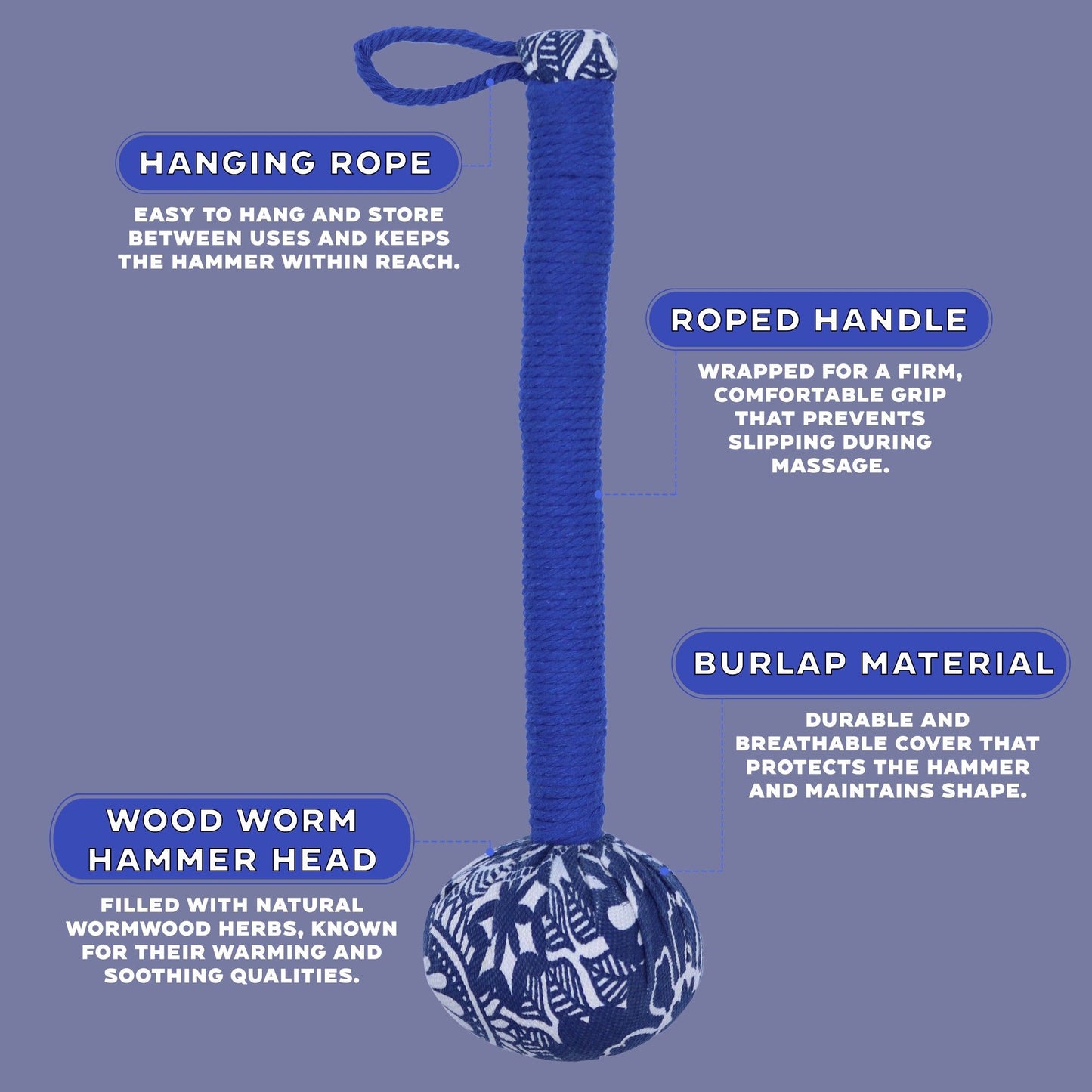 Wormwood Massage Hammer - Blue
