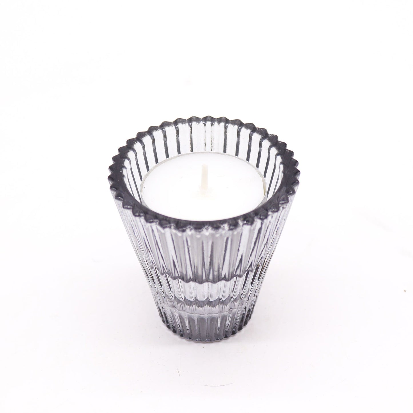 Pair of Flip Dinner Candle / Tealight Holders - Midnight Grey