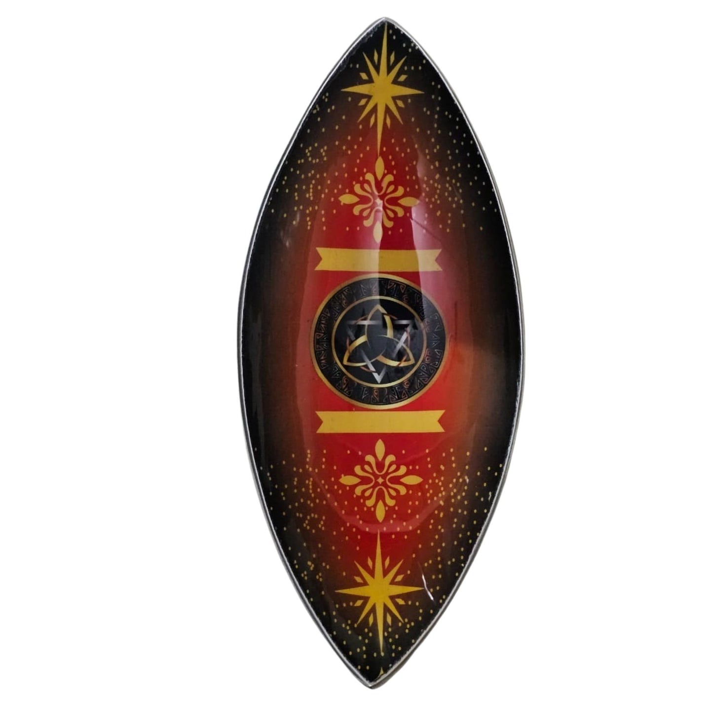 Enamelled Aluminum Incense Bowl - Pagan Triquetra