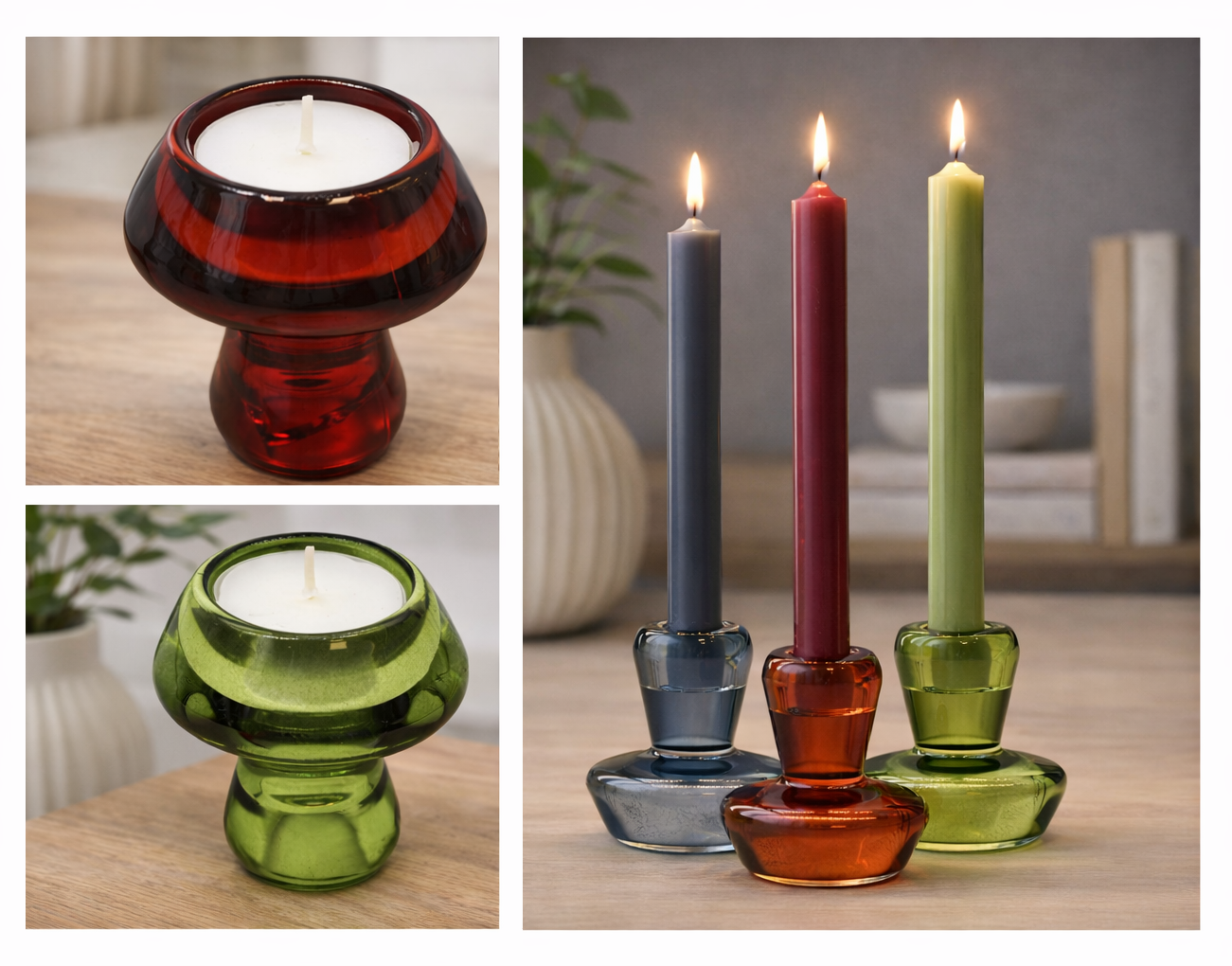Mushroom Flip Dinner Candle / Tealight Holders
