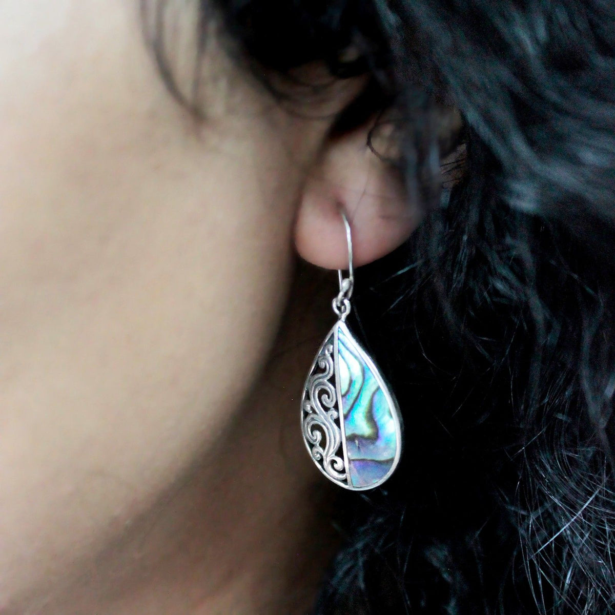 Shell & Silver Earings