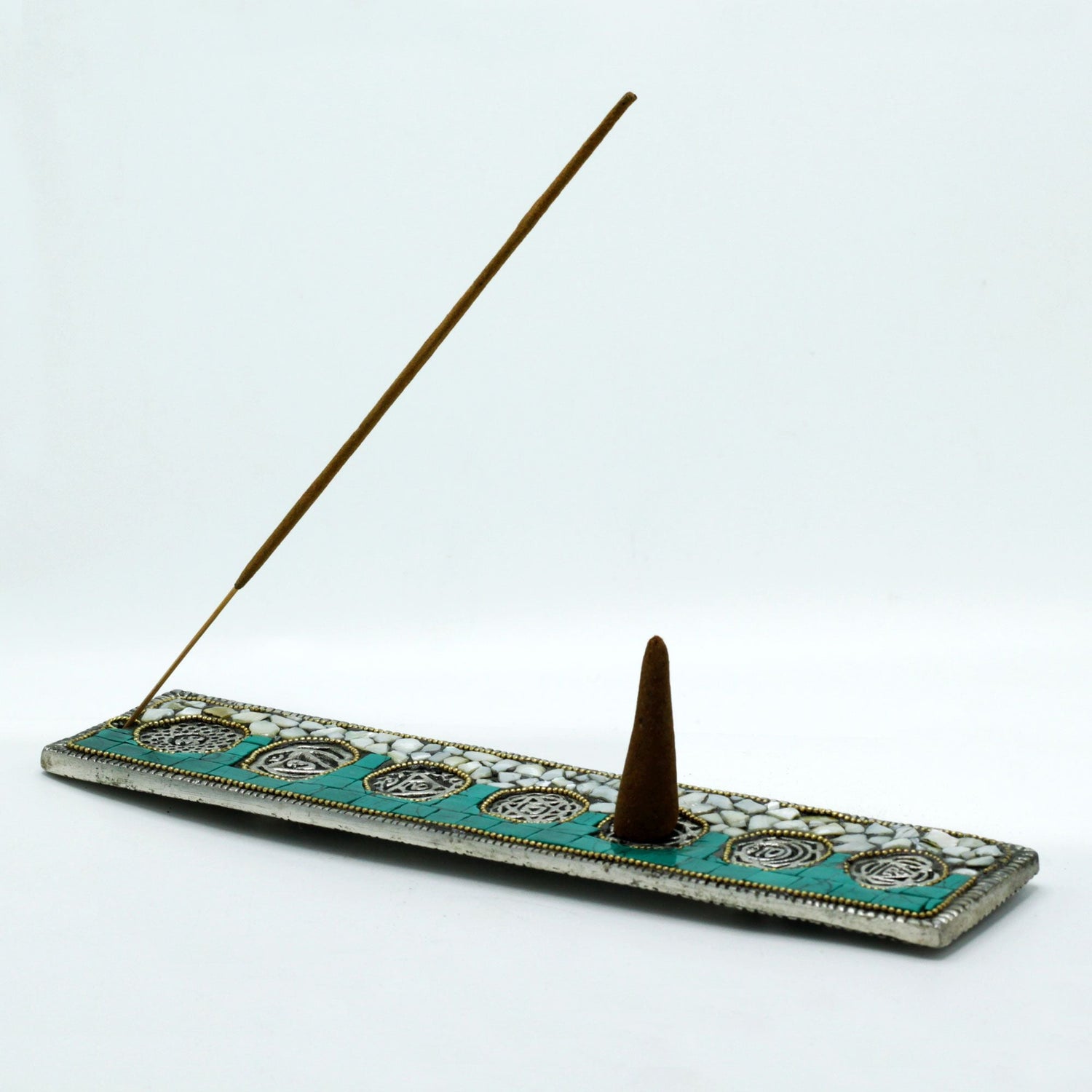 Decorated Metal Incense Holders