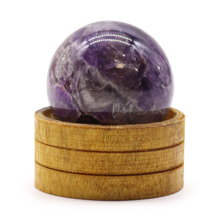 Gemstone Crystal Spheres with Stand