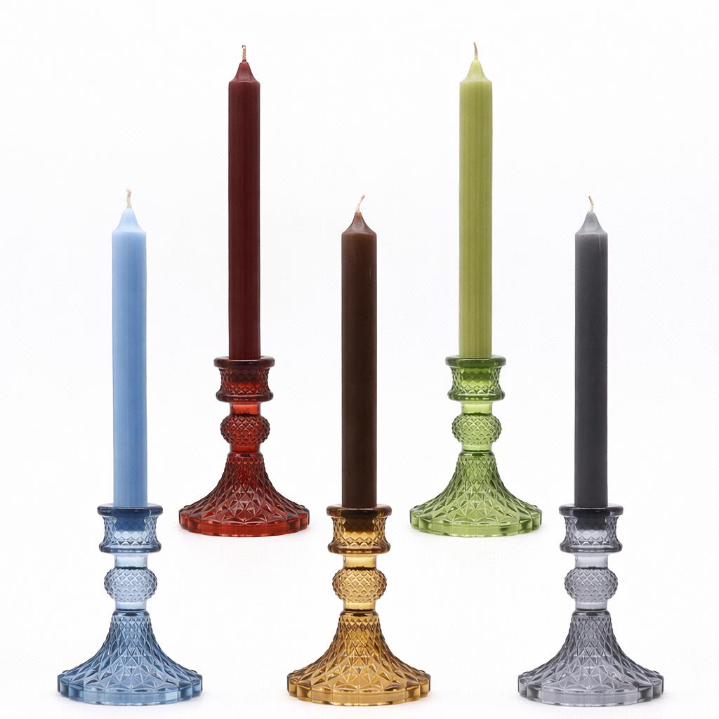 Vintage Dinner Candle Holder - Vampire Red