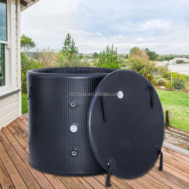 New Lightweight 5cm Drop Stitch Inflatable Round Portable Ice Bath Tub Cold Plunge Fitness Barrel Tub for Sports Recovery