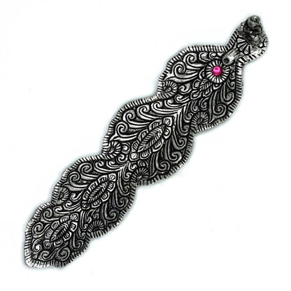 Aluminium Buddha Long Incense Holder 20cm