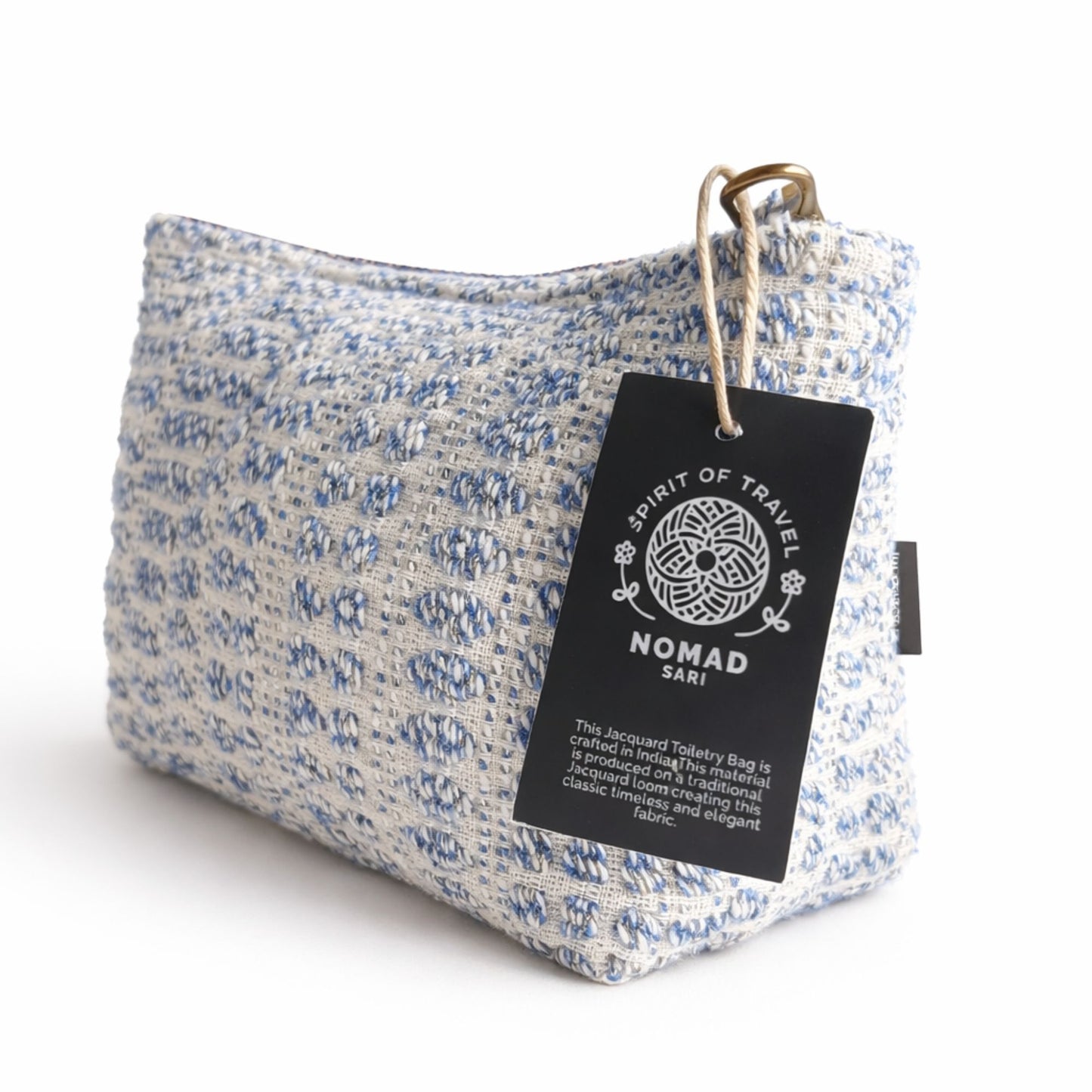 Indigo Echo Indian Jacquard Toiletry Bag