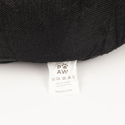 PAW Bed – Large Royal Crown – Black & Grey – 50 × 50 × 26cm