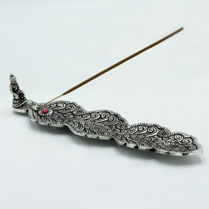 Aluminium Buddha Long Incense Holder 20cm