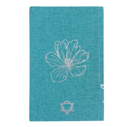 Blue Gratitude Journal with Silver Lining - 120 pages - I am Thankful For