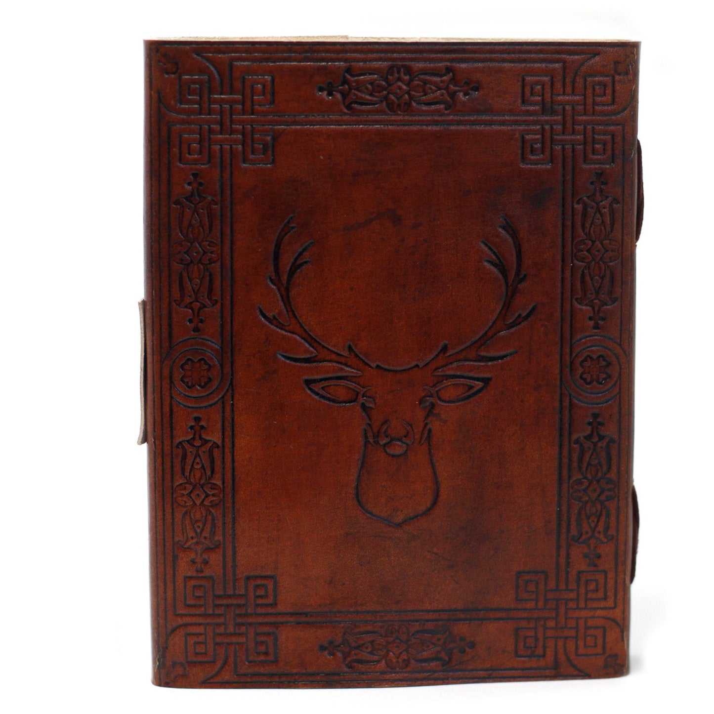 Leather Stag Notebook - 20x15.5cm