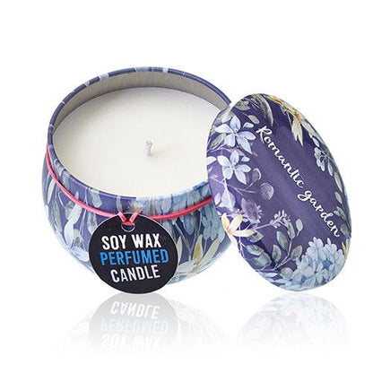 Tea & Rose Art Tin Candle - Assorted Design