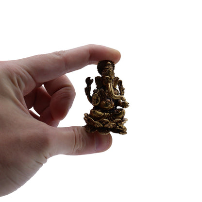 Brass Miniature Gods - Ganesha (52gms)  - 49mm