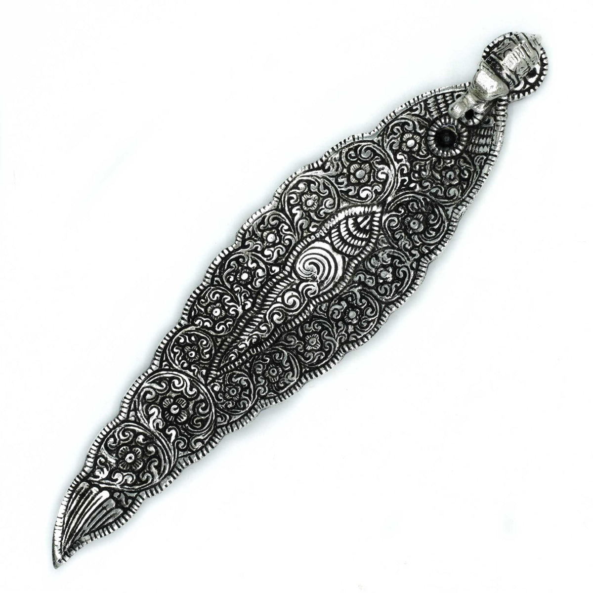 Polished Aluminium Elephant Long Incense Holder