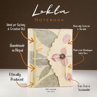 Lokta Bougainvillea Notebook – Medium