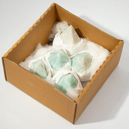 Gemstone Top Polished Points - Indian Amazonite (approx 5-6 pieces)