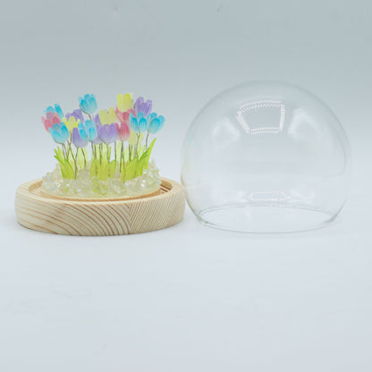 Floral Glow Garden Dome - 20 Multi Tulips - LED USB