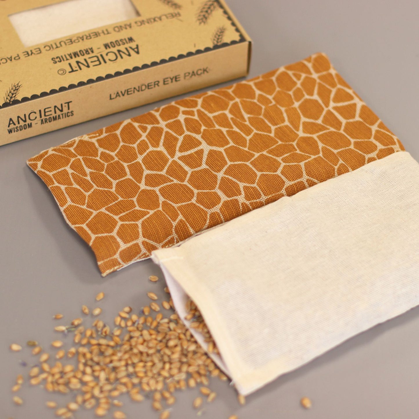Lavender Natural Cotton and Juco Eye Pillow - Madagascar Giraffe