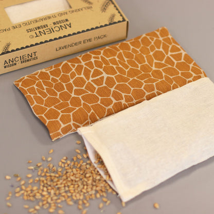 Lavender Natural Cotton and Juco Eye Pillow - Madagascar Giraffe