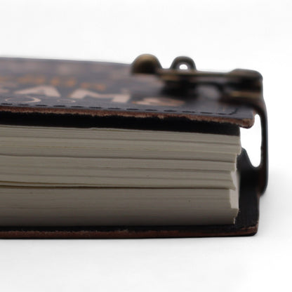 Leather Printed Notebook – Never Give Up On Your Dreams - 18x13cm