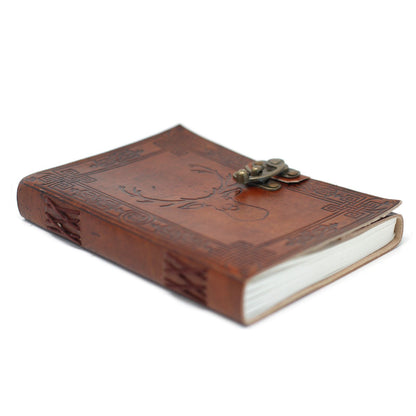 Leather Stag Notebook - 20x15.5cm