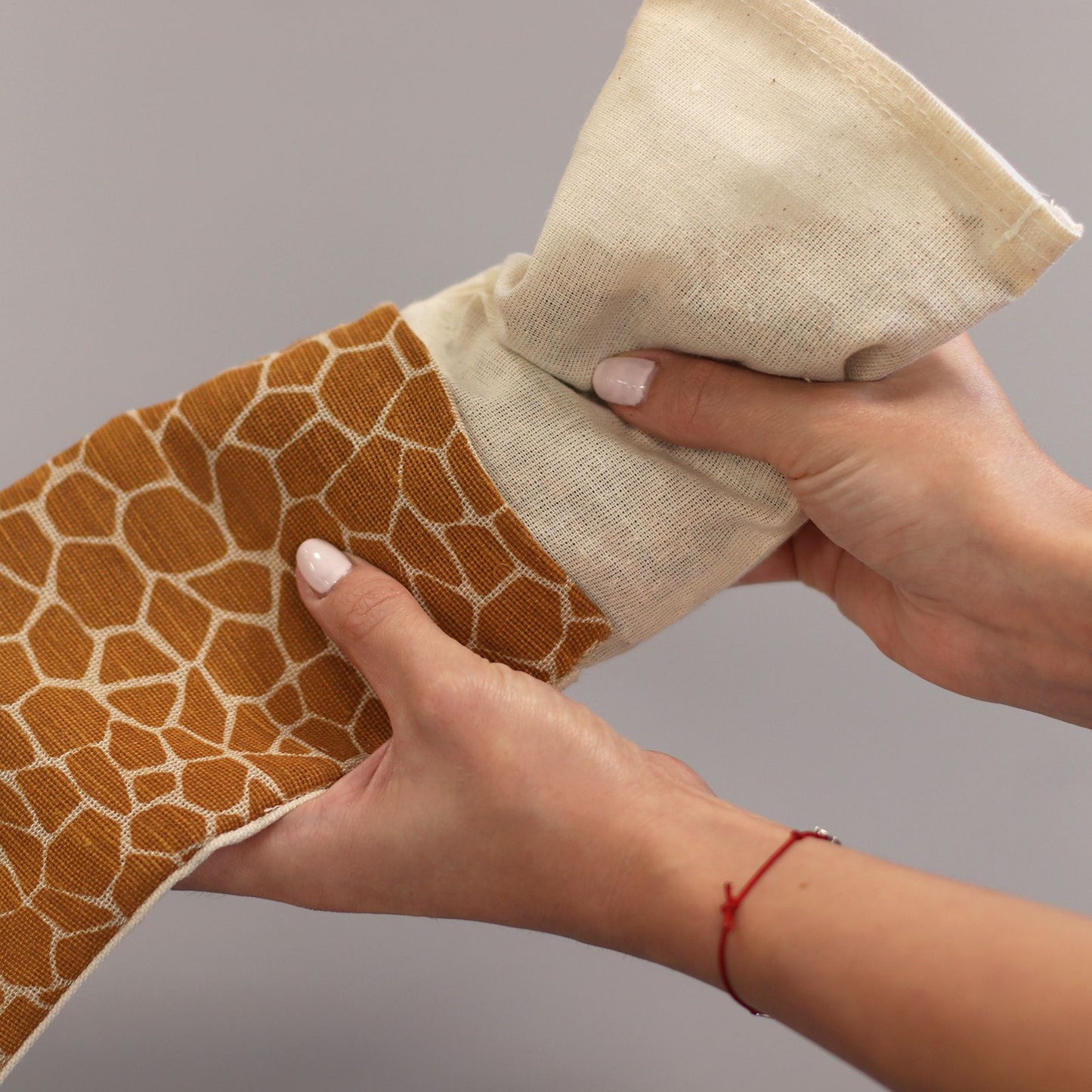 Lavender Natural Cotton and Juco Eye Pillow - Madagascar Giraffe
