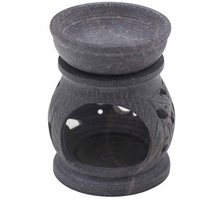 Small Soapstone Oil Burner 8cm: Om