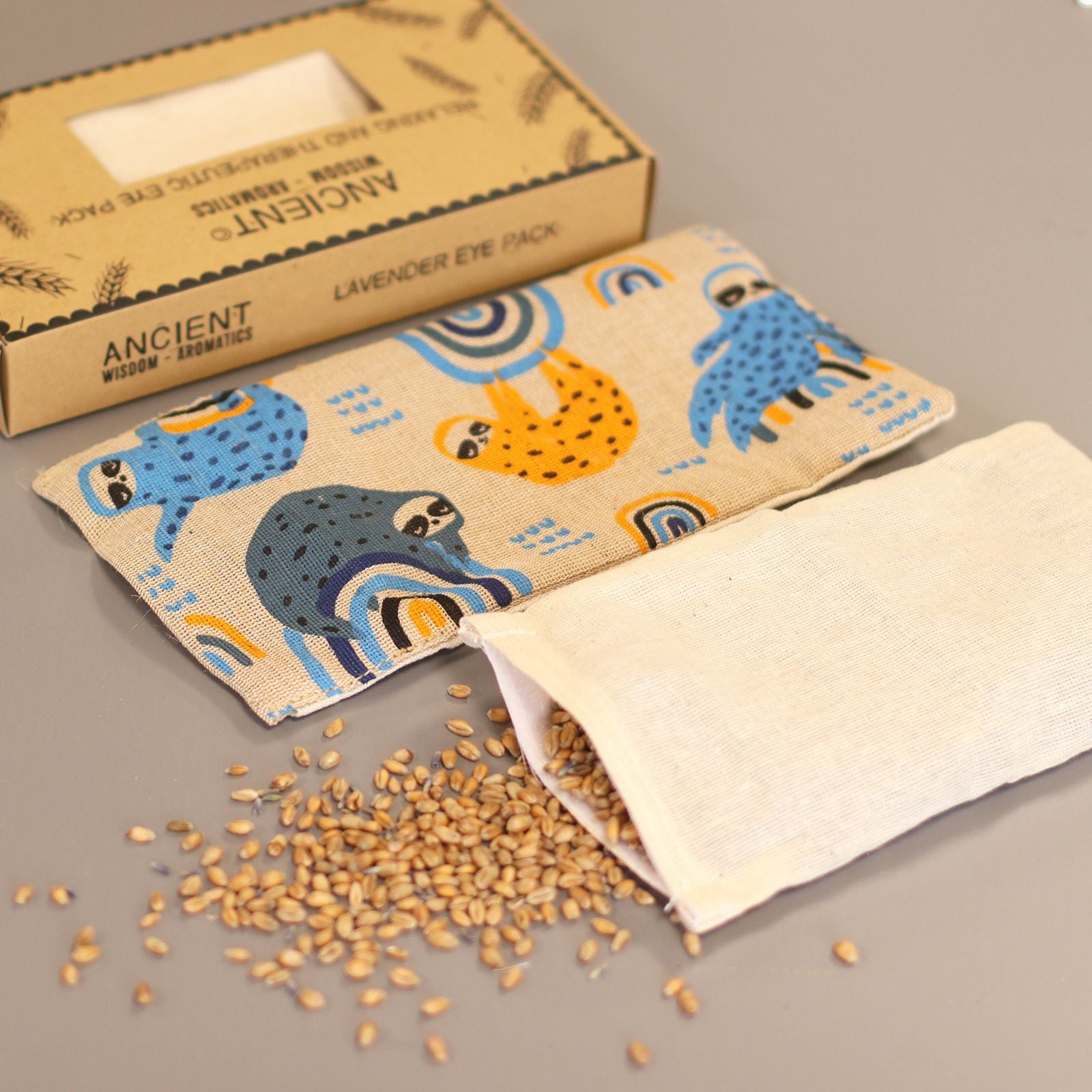 Lavender Natural Cotton and Juco Eye Pillow - Lazy Sloth