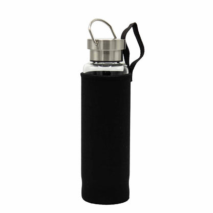 Crystal Infused Glass Water Bottle - Amethyst - Obelisk