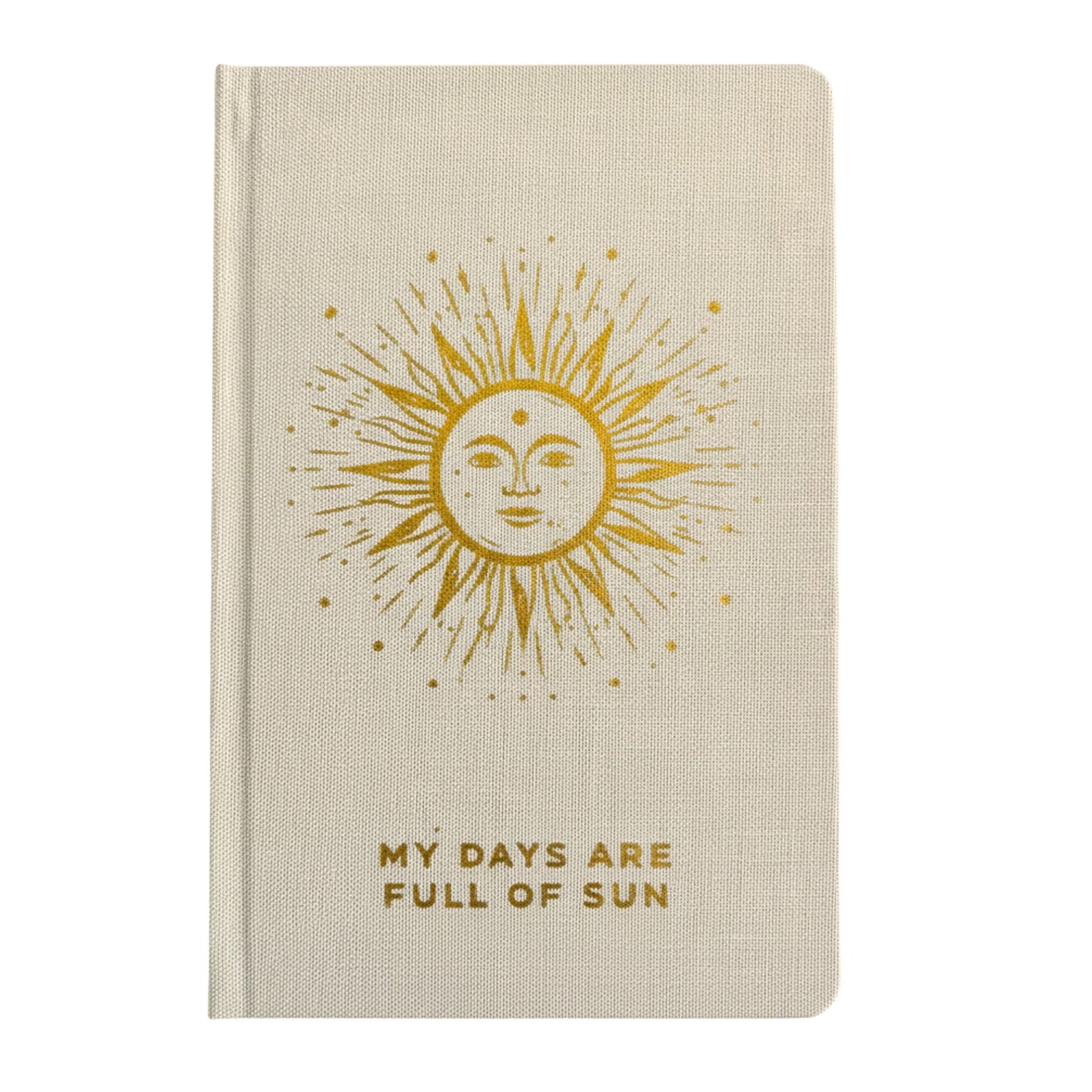 Ivory Gratitude Journal with Gold Lining - 120 pages - My Days are Full of Sun