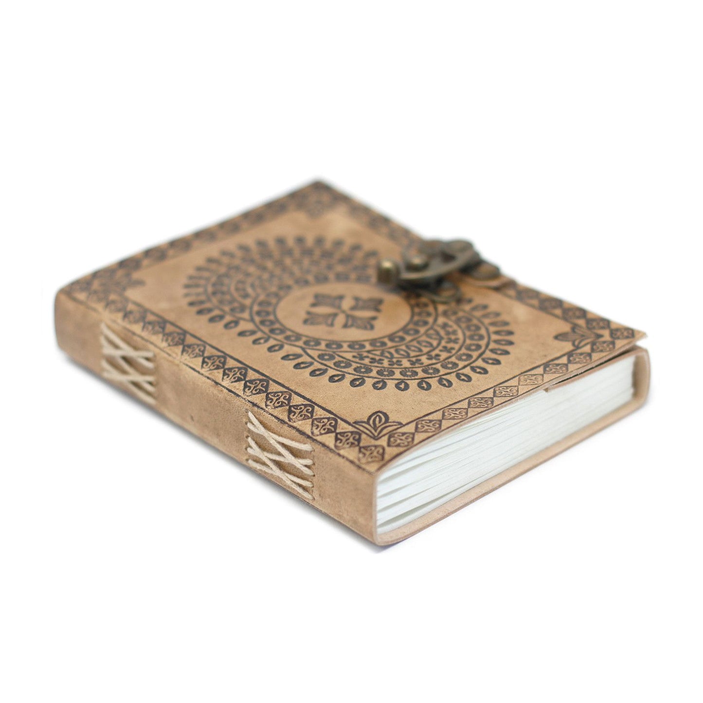 Leather Mandala Notebook - 17.5x13cm