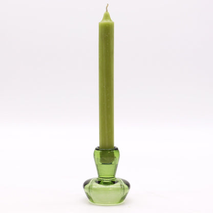 Pair of Mushroom Flip Dinner Candle / Tealight Holders - Garden Jade