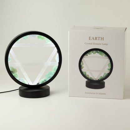 Gemstone Halo Lamp - Earth  - Aventurine & Selenite