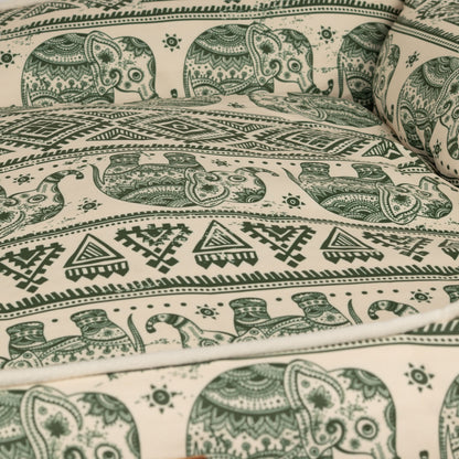 PAW Bed – Lucky Elephant – Green – 60 × 50 × 14cm