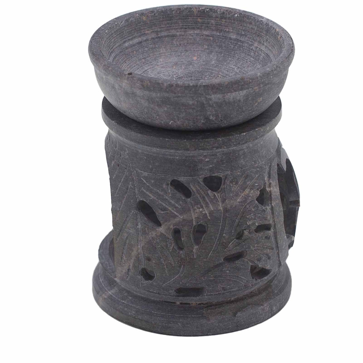 Small Soapstone Oil Burner 8cm: Om