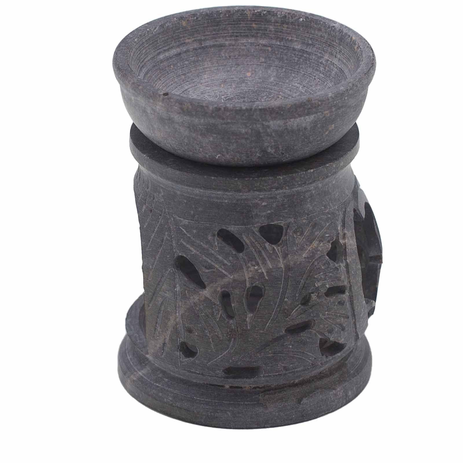 Small Soapstone Oil Burner 8cm: Om