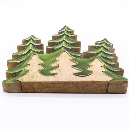 Lost in the Forrest - Three Trees 3D Wooden Decoration - 20x23cm