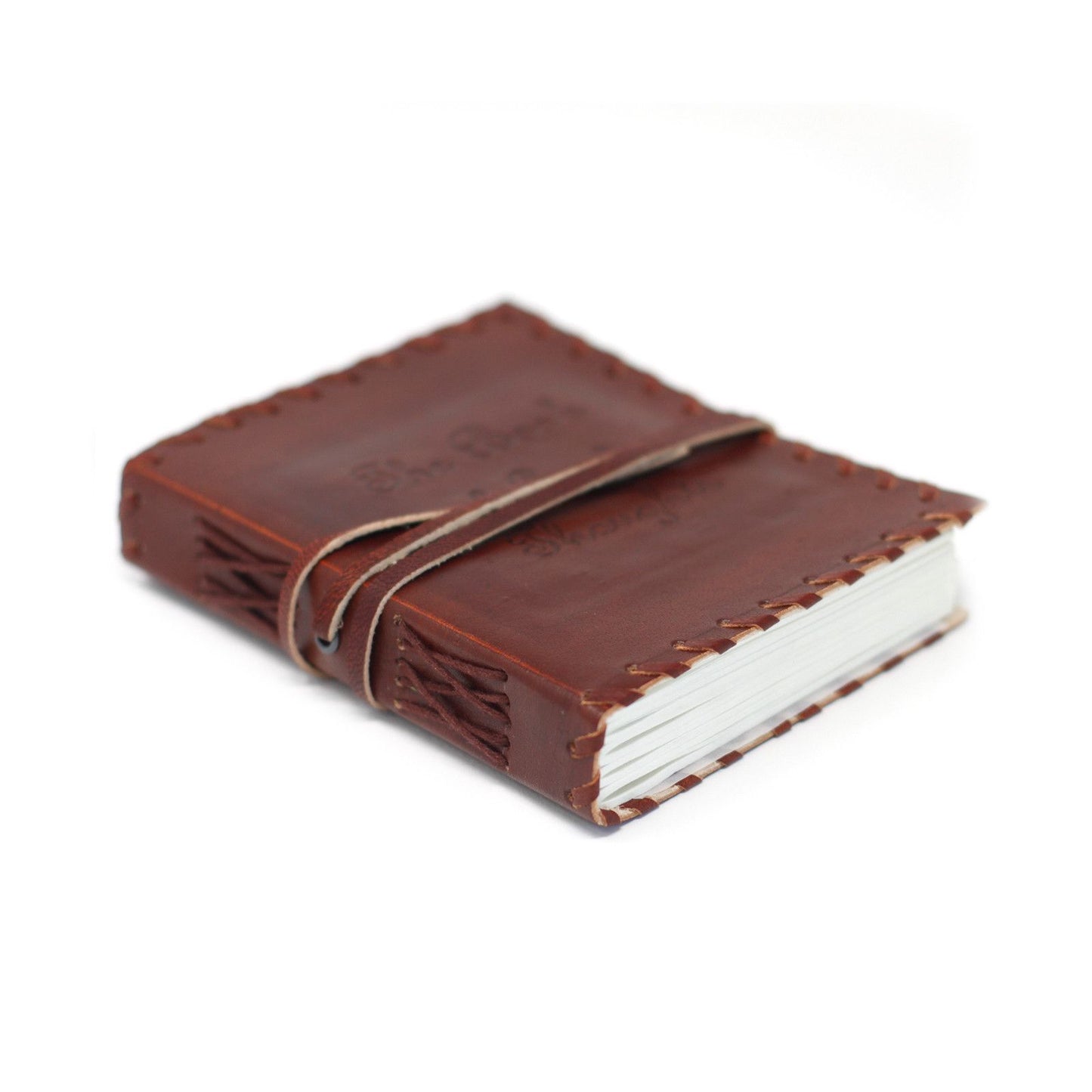 Leather Book of Thoughts with Wrap Notebook - 15.5x12cm