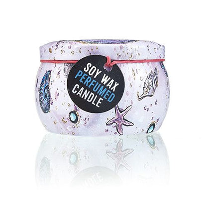 Raspberry Art Tin Candle - Assorted Sea Life Designs