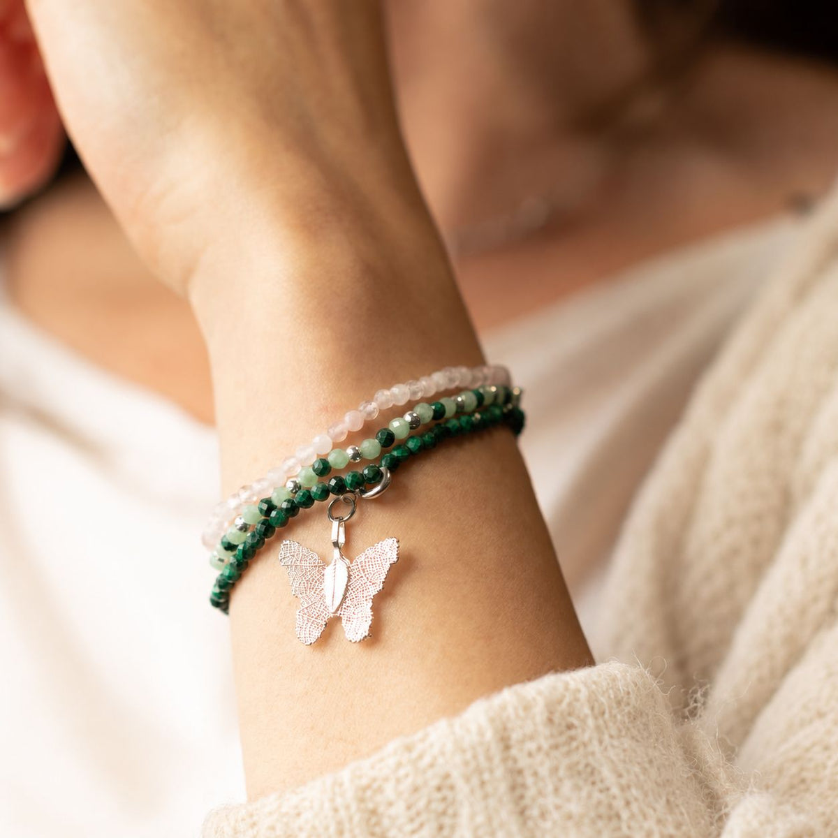Nymph Spirit Gemstone Bracelet Set - Forest Spirit