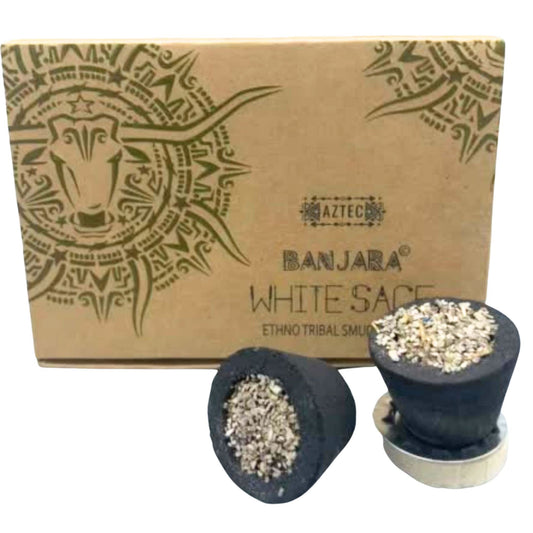 Banjara Smudge & Resin Cups - White Sage
