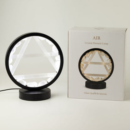 Gemstone Halo Lamp - Air - Clear Quartz & Selenite