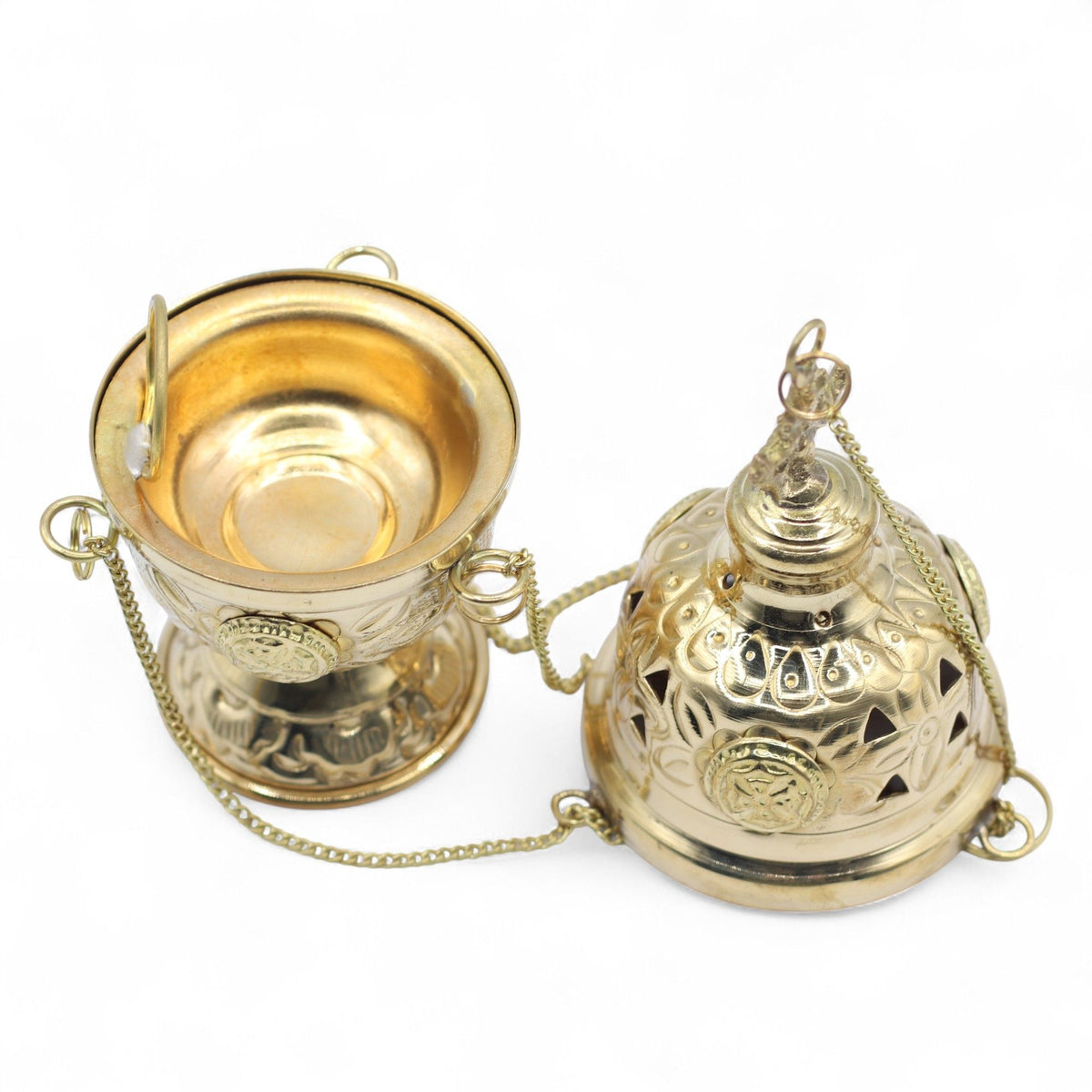 Premium Engraved Hanging Brass Incense Burner