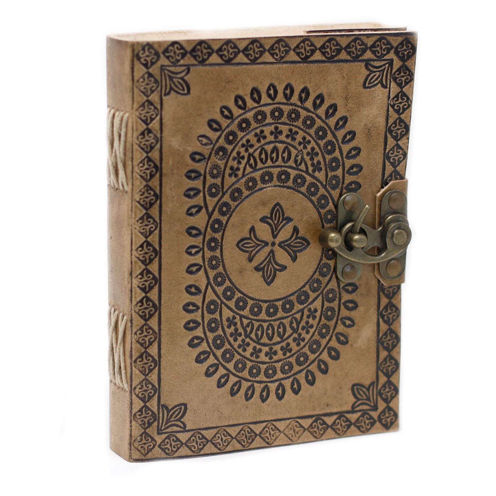 Leather Mandala Notebook - 17.5x13cm