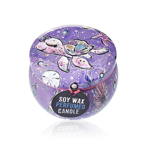 Raspberry Art Tin Candle - Assorted Sea Life Designs