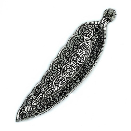 Aluminium Buddha Long Leaf Incense Holder 23cm