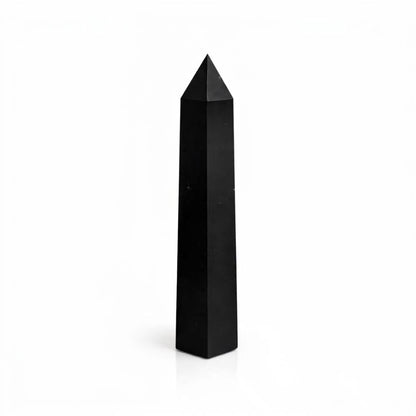 Gemstone Six Face Obelisk Point approx 17cm - Black Tourmaline