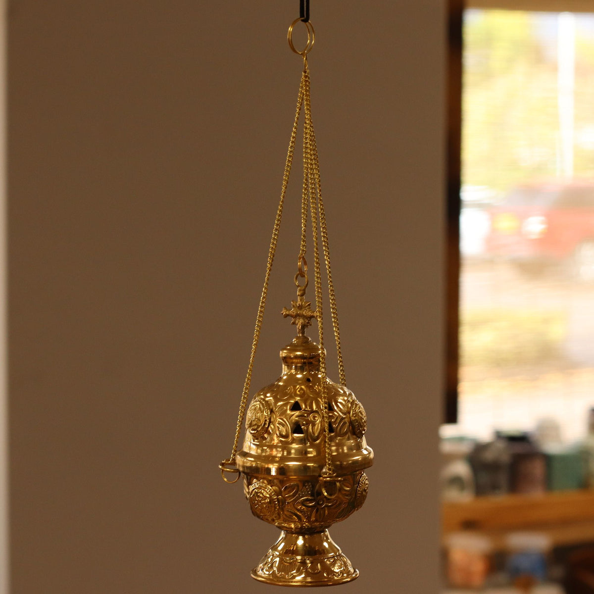 Premium Engraved Hanging Brass Incense Burner