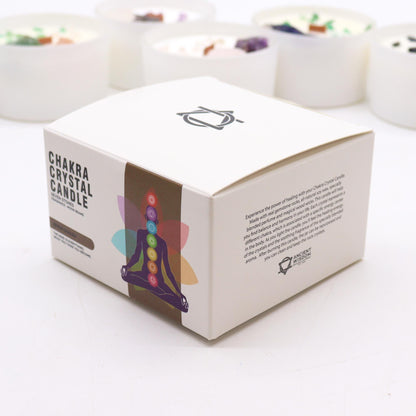 Large Chakra Crystal Candles - Seven Chakras