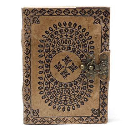 Leather Mandala Notebook - 17.5x13cm
